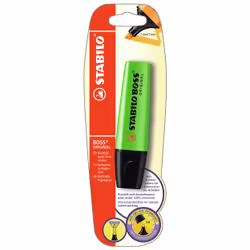 STABILO Blister 1 Boss Vert, 1 pièce(s), Vert, Pointe biseautée, Noir, Vert, 2 mm, 5 mm