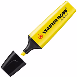 STABILO Boss Original marqueur 2 pièce(s) Pointe biseautée Jaune