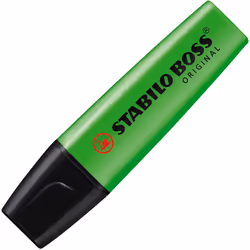 STABILO Boss Original marqueur 2 pièce(s) Pointe biseautée Vert, Jaune
