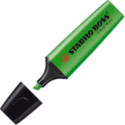 STABILO Boss Original marqueur 2 pièce(s) Pointe biseautée Vert, Jaune