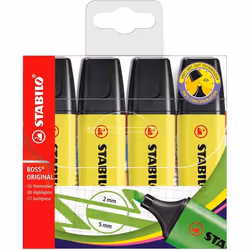STABILO BOSS Original, 1 pièce(s), Jaune, Pointe biseautée, Noir, Jaune, Polypropylène (PP), 2 mm