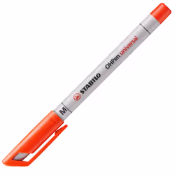 STABILO OHPen, 1 pièce(s), Rouge, Rouge, Argent, Plastique, Rond, Moyen