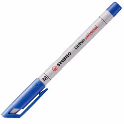 STABILO OHPen, 1 pièce(s), Bleu, Bleu, Argent, Plastique, Rond, Moyen
