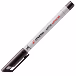 STABILO OHPen, 1 pièce(s), Noir, Noir, Argent, Plastique, Rond, Moyen