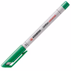 STABILO OHPen, 1 pièce(s), Vert, Vert, Argent, Plastique, Rond, Superfine