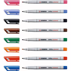 STABILO OHPen universal, Multicolore, Blanc, Multicolore, Blanc, Plastique, 0,4 mm, Allemagne