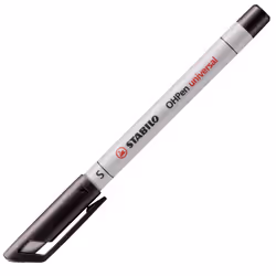 STABILO OHPen, 1 pièce(s), Noir, Noir, Argent, Plastique, Rond, 0,4 mm