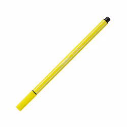 STABILO Pen 68, 1 couleurs, Jaune, Pointe ogive, 1 mm, Jaune, Hexagonal