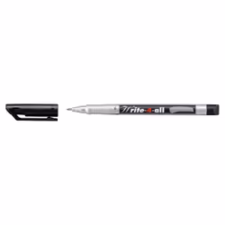 STABILO Write-4-all, Noir, Noir, Argent, Fin, 0,7 mm, Vitrocéramique, Feuille, Verre, Métal, Plastique, Allemagne