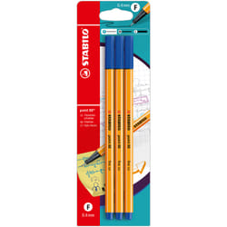STABILO point 88 stylo fin Bleu 3 pièce(s)