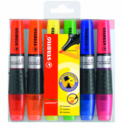 STABILO luminator, 6 pièce(s), Multicolore, Multicolore, 2 mm, République tchèque, 20 mm