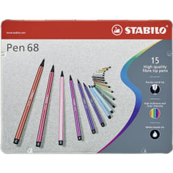 STABILO Pen 68 Mini stylo-feutre Multicolore 15 pièce(s)