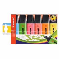 STABILO BOSS ORIGINAL, 6 pièce(s), Multicolore, Pointe biseautée, Multicolore, Rectangle, 2 mm