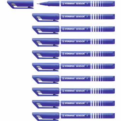 STABILO SENSOR fine, Bleu, Fin, Bleu, Rond, Métal, 0,3 mm