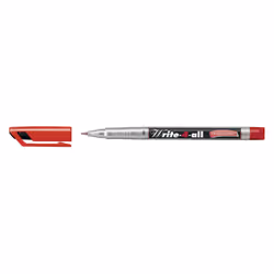 STABILO Write-4-all, Rouge, Rouge, Argent, 0,4 mm, Vitrocéramique, Feuille, Verre, Métal, Plastique, Allemagne, 10 mm