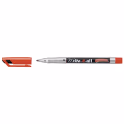 STABILO Write-4-all, Rouge, Rouge, Argent, Moyen, 1 mm, Vitrocéramique, Feuille, Verre, Métal, Plastique, Allemagne