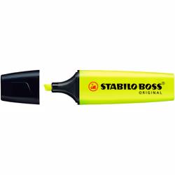 STABILO BOSS ORIGINAL, 1 pièce(s), Jaune, Pointe biseautée, Jaune, Rectangle, 2 mm