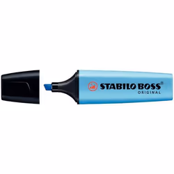 STABILO BOSS ORIGINAL, 1 pièce(s), Bleu, Pointe biseautée, Bleu, Rectangle, 2 mm