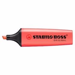 STABILO BOSS ORIGINAL, 1 pièce(s), Rouge, Pointe biseautée, Noir, Rouge, Polypropylène (PP), Rectangle