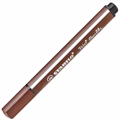STABILO Trio Scribbi, 1 couleurs, Marron, Fibre, 2 mm, Marron, Triangle