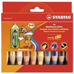 STABILO woody 3 in 1, Multicolore, 10 pièce(s)