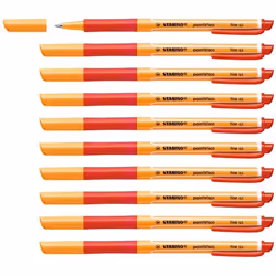 STABILO pointVisco, Stylos à encre gel avec bouchon, Rouge, Orange, Rouge, Fin, Rond, Moyen
