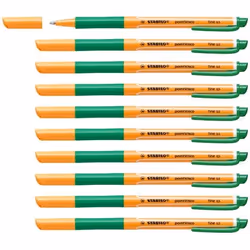 STABILO pointVisco, Stylos à encre gel avec bouchon, Vert, Vert, Fin, Rond, Moyen