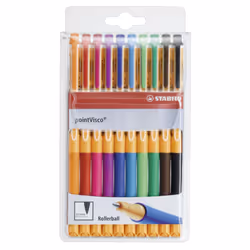 STABILO pointVisco, Stylos à encre gel avec bouchon, Multicolore, Multicolore, Fin, Rond, Moyen