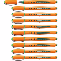 STABILO worker+ fine, Stylo à bille, Vert, Orange, Vert, 0,3 mm, Fin, Ambidextre