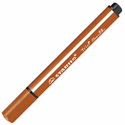 STABILO Trio Scribbi, 1 couleurs, Marron, Fibre, 2 mm, Marron, Triangle