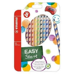 Crayon de couleur - EASYcolors - Ergonomique Droitier - 12 pièces - Bois - Anti-salissure