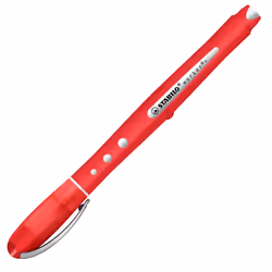 STABILO worker+ colorful, Stylo à bille, Rouge, Rouge, 0,5 mm, Ambidextre, Allemagne