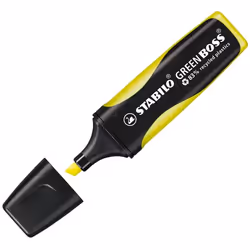 STABILO GREEN BOSS, 1 pièce(s), Jaune, Pointe biseautée, Noir, Jaune, Plastique, 2 mm