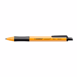 STABILO pointball, Clip, Stylo à bille rétractable avec clip, Rechargeable, Noir, 1 pièce(s)