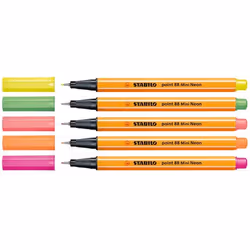 STABILO point 88 Mini stylo fin Multicolore 5 pièce(s)