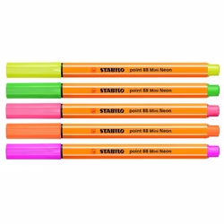 STABILO point 88 Mini stylo fin Multicolore 5 pièce(s)
