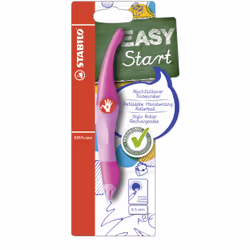 STABILO EASYoriginal, Stylo à bille, Rose, Bleu, 0,5 mm, Moyen, Pour droitier