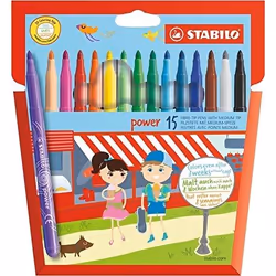 STABILO Power Fasermaler, Multicolore, Multicolore, Enfant, Garçon/Fille
