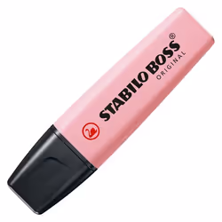 STABILO Boss Original Pastel, 1 pièce(s), Rose, Pointe biseautée, Noir, Rose, Plastique, Rectangle