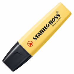 STABILO Boss Original Pastel, 1 pièce(s), Jaune, Pointe biseautée, Noir, Jaune, Plastique, Rectangle