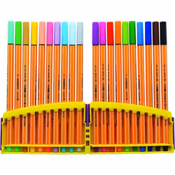 STABILO Colorparade 20 stylos-feutres Point 88 - dont 10 pastel