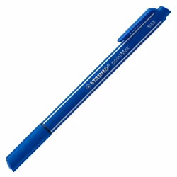 STABILO pointMax, Bleu, Moyen, Bleu, Rond, Ultramarine, Encre à base d'eau