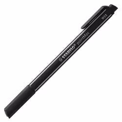 STABILO pointMax, Noir, Moyen, Noir, Rond, Encre à base d'eau, Feutre de nylon