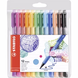 STABILO pointMax, Noir, Bleu, Marron, Vert, Bleu clair, Vert clair, Orange, Rose, Violet, Rouge, Jaune, Moyen, Multicolore, R ...
