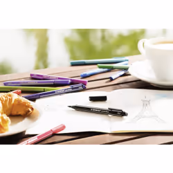 STABILO pointMax stylo fin Moyen Noir, Bleu, Marron, Vert, Bleu clair, Vert clair, Orange, Rose, Violet, Rouge, Jaune 12 pièce(s) - Vue supplémentaire 7