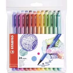 STABILO pointMax, Multicolore, Moyen, Multicolore, Rond, Encre à base d'eau, Feutre de nylon