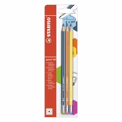 STABILO Pencil 160, HB, Orange, Essence, Jaune, Hexagonal, Loisir, Bureau, École, République tchèque, 9 mm