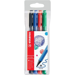 Stylos-feutres - STABILO - pointMax - 4 couleurs - pointe moyenne - ultra résistants