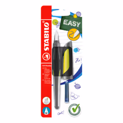 STABILO EASYbuddy, Noir, Citron vert, Système de remplissage cartouche, Bleu, Pour droitier, Allemagne, 22 mm