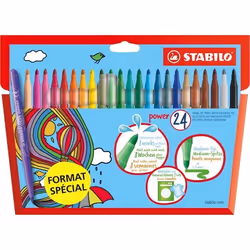 STABILO Etui carton de 24 feutres de coloriage Format spécial - Coloris éclatant